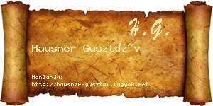 Hausner Gusztáv névjegykártya