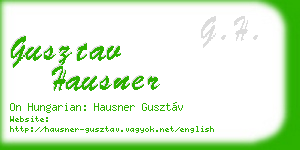 gusztav hausner business card
